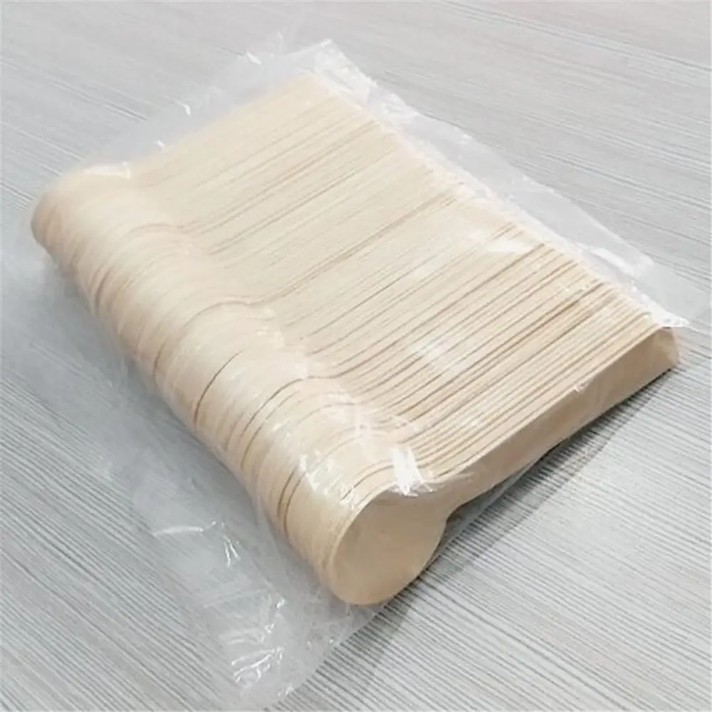 100-Pack Disposable Wooden Taster Spoons - 4.33" Mini Sample Spoons For Ice Cream, Desserts & Parties