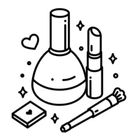 COSMETICS PATTERNS, смелая и легкая книжка-раскраска для взрослых, милая книга для рисования, идеальный подарок для вечеринки и дня рождения — изображение 5