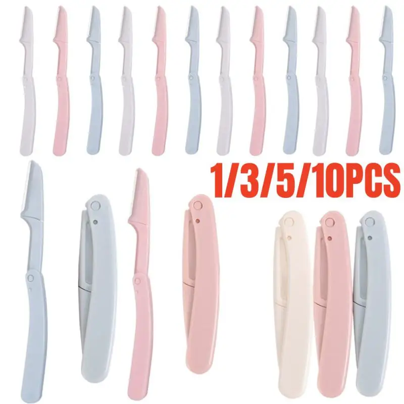 1/3/5/10PCS Eyebrow Trimmer Facial Epilators For Women Pocketknife Eyebrow Profiler Hair Remover For Ladies Face Shaper, eyebrow trimmer set,eyebrow trimmer,eyebrow razor set,electric epilator,hair shaver,eyebrow razor,facial hair remover,eyebrow scissors,hair remover,eyebrow trimmer blade