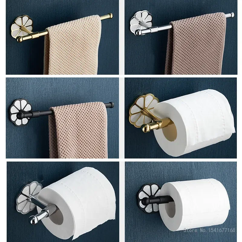 Creative Hanging Drying Towel Balance Rod, Golden Silver, Black Towel Rack, Paper Towel Slipper Rod, Bathroom Rack, Light, 1Pc