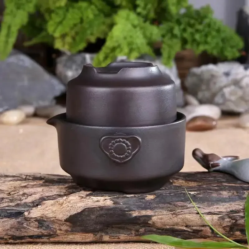 Ceramics Tea Set Include 1 Pot 1 Cup Travel Teapot Elegant Gaiwan Beautiful Easy Teapot Kettle Kung Fu Teaset