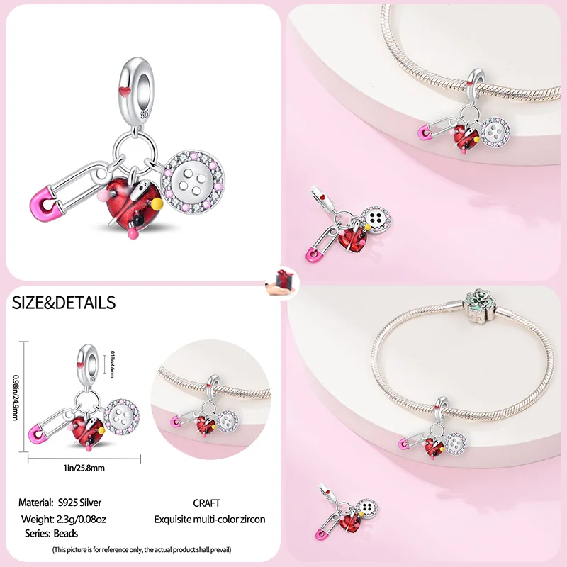 925 Sterling Silver Fashion Sewing Machine Tailor Hairdresser Mixer Charms Beads For Brand Original Bracelet DIY Jewelry Gift 5