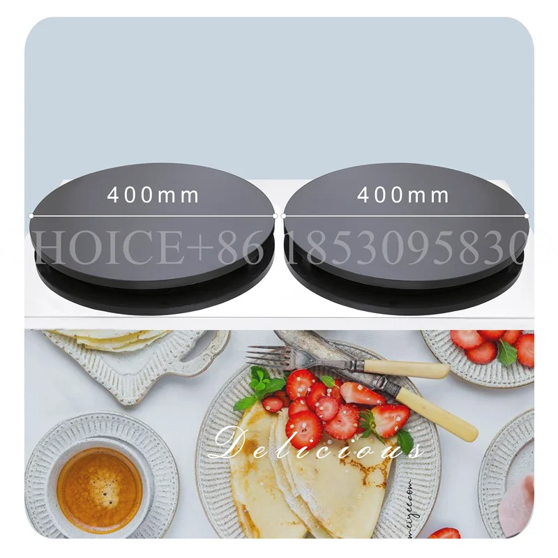 Gas Heating Crepe Maker Non-Stick 16'' 40cm Pan Size Dual Cast Iron Gas Pancake Crepe Making Maker Commercial Roti Chapati Maker 3