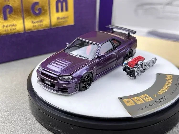 1:64 Nissan GTR R34 Z-Tune Midnight Purple Alloy full open die