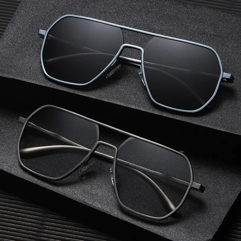 

Luxury Metal Photochromic Sunglasses Men Women Fashion Polarized Sun Glasses Stylish Chameleon Anti-glare Driving Shades UV400