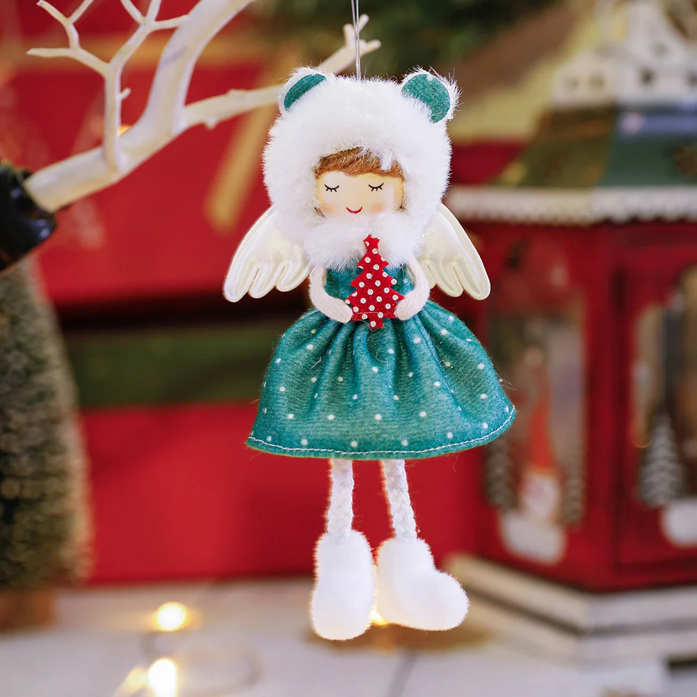 

2 Pcs Angel Girl Charm Hanging Ornament Xmas Dolls Christmas Party Decoration Decorations Tree