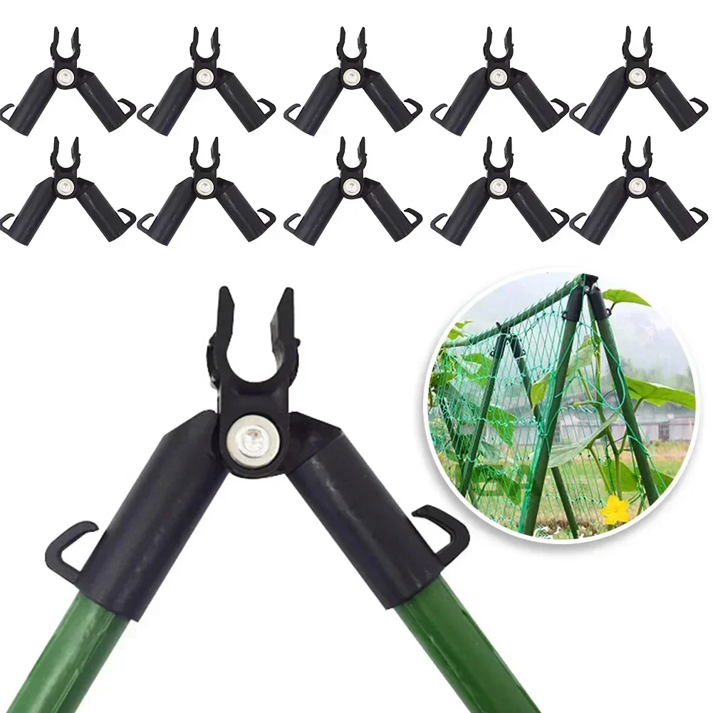 10Pcs Plant Support Climbing Vine Bracket Clip Awning Pillar Accessories Quickly Set Up Plant Steel Pipe Bracket Garden Support Plant Clips Plastic Plant Clips Plant Support Connector