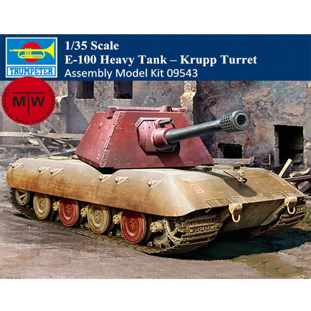 

Trumpeter 09543, масштаб 1/35, строительный тяжелый танк, крутящаяся башня, пластиковая армированная сборка, наборы моделей
