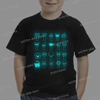 Sprunki Cartoon T-shirt Kids Incredibox Game Anime Clothes Boys Girls Luminous Tees Short Sleeve Fashion Funny Sprunki Tops Gift 1
