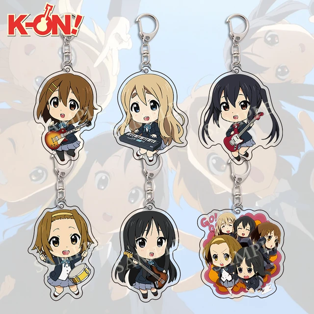 Anime K-ON! Chaveiro kawaii personagens dos desenhos animados hirasawa yui  mio tainaka ritsu kotobuki tsumugi pingente acrílico chaveiro jóias -  AliExpress