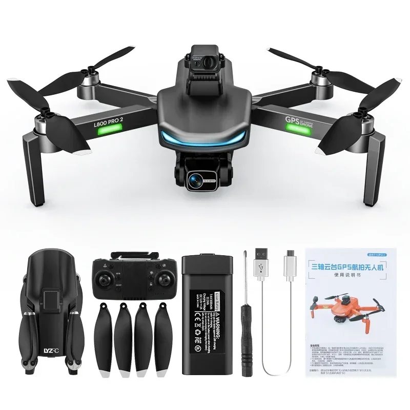 L800 Pro2 MAX Drone 4K Professionnel HD Telecamera Droni 3 Assi Gimbal Laser Evitamento Ostacoli Brushless GPS Ritorno Dron Giocattolo 1200M - immagine 6