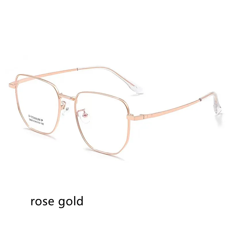 

54mm Retro titanium alloy Frame 2023 New polygon Myopia prescription Woman Men Glasses Myopia Optical Frames s8816