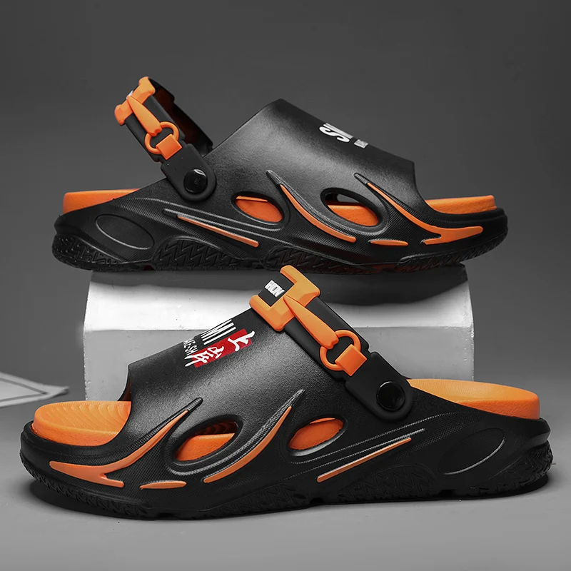 Men's Fashion Slippers - Casual Open-Toe Slippers, Durable Pvc Materials, Comfortable for Indoor and Outdoor Use, All Year Round