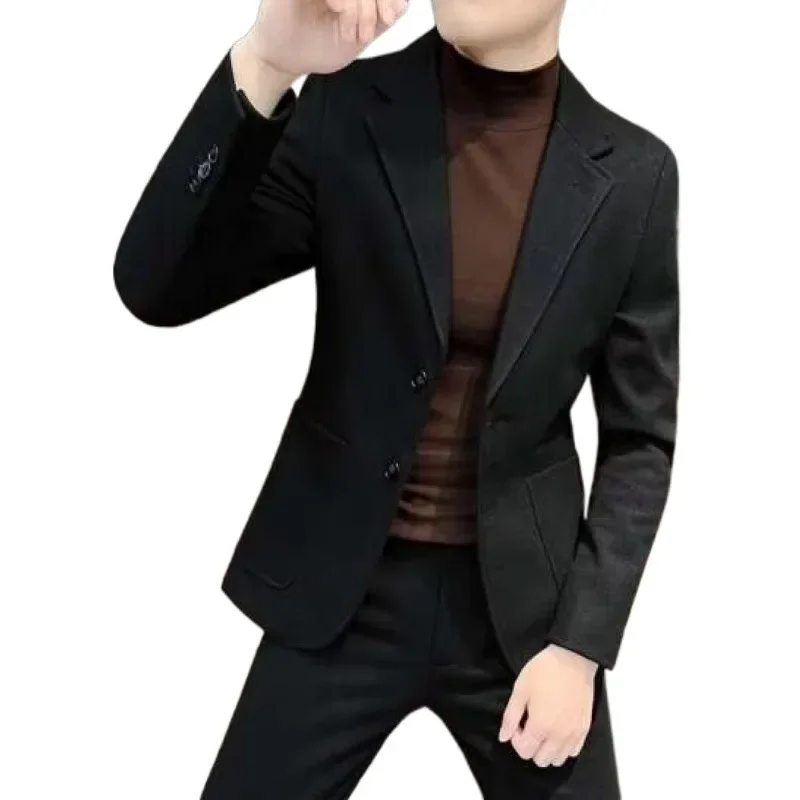 Casual Western-style Suit Men's Youth Korean Trendy Vagabond Cool Top Hong Kong Style Trendy Brand Light Business Single West