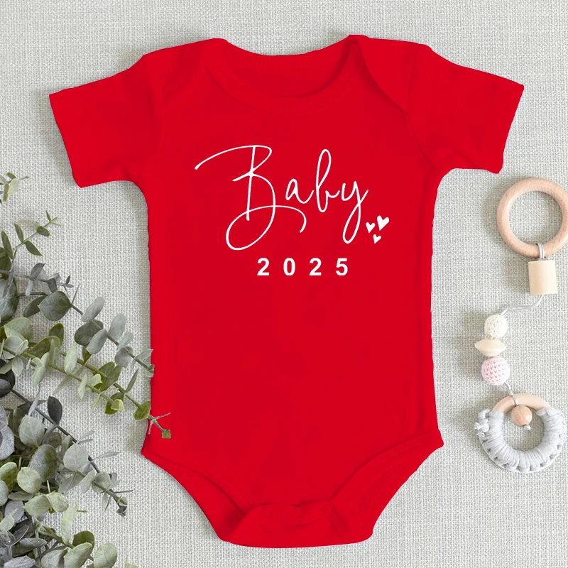 Baby 2025 Print Infant Onesies Funny Casual Home Cotton Newborn Bodysuits Pregnancy Announcement Baby Girl Boy Autumn Romper 6