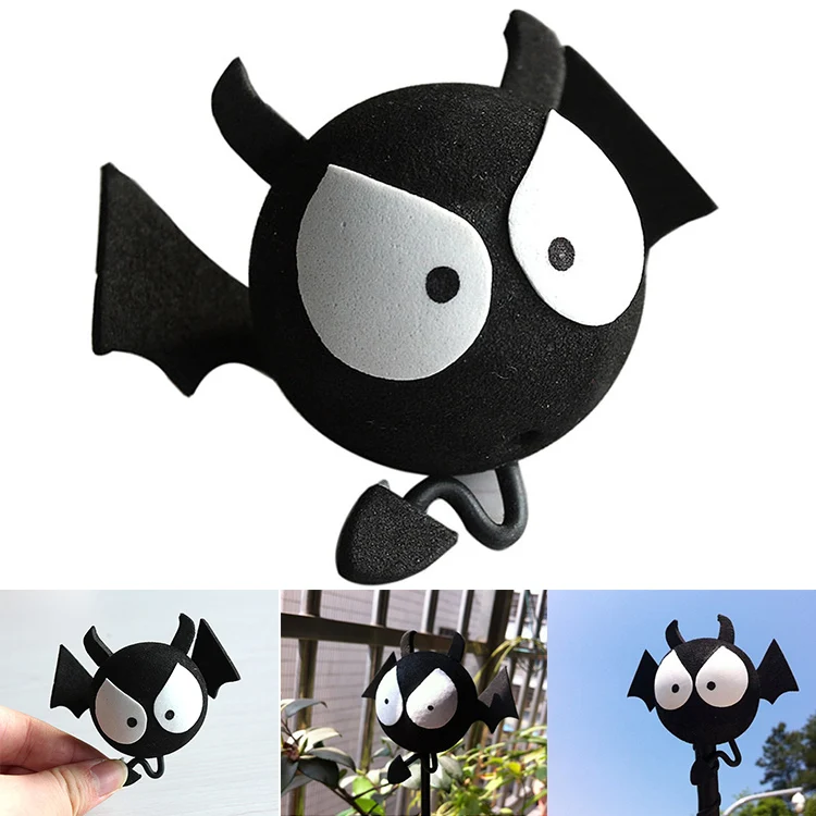 

Cute Funny Cartoon Antenna Balls Lovely Black Big Eyes BAT Decorative Car Antenna Topper Decoration Car Styling Roof Ornament