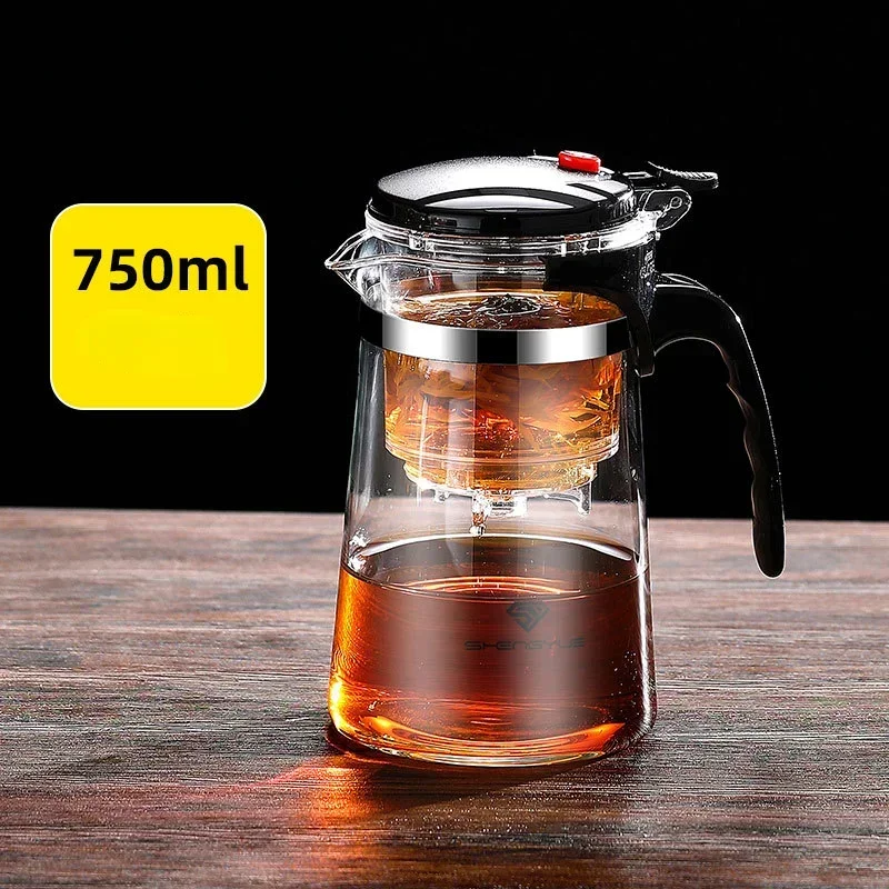 Description Picture 5 of itemTea Pot For Tea With Infuser Glass Kettle Heat Resistant Tea Maker Flower Tea Herbal Pot Convenient Office Coffee Teapot Teaware