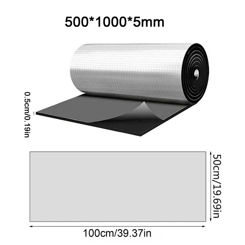 Lot De 10 Feuilles Amortissement Phonique Auto-Adhésif 5 Mm - Isolation Acoustique Voiture - Réduit Bruit Route Et Moteur