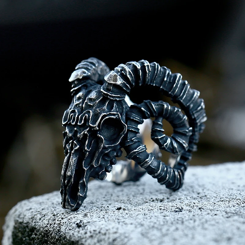 2022 NEW Men's 316L stainless-steel rings Vintage Steam punk