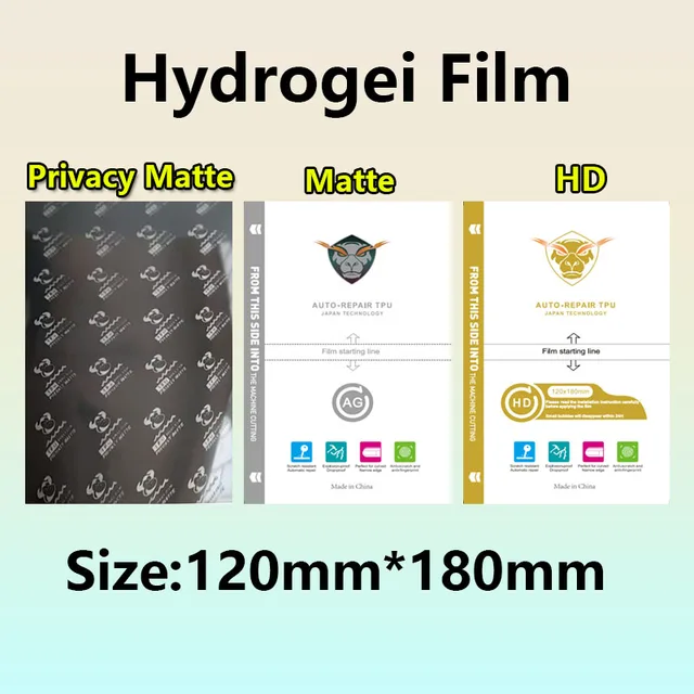 50PCS HD MATTE Privacy Frosted Protection Flexible Hydrogel Film For Mobile Phone TPU Screen Protective Film For Cutting Machine