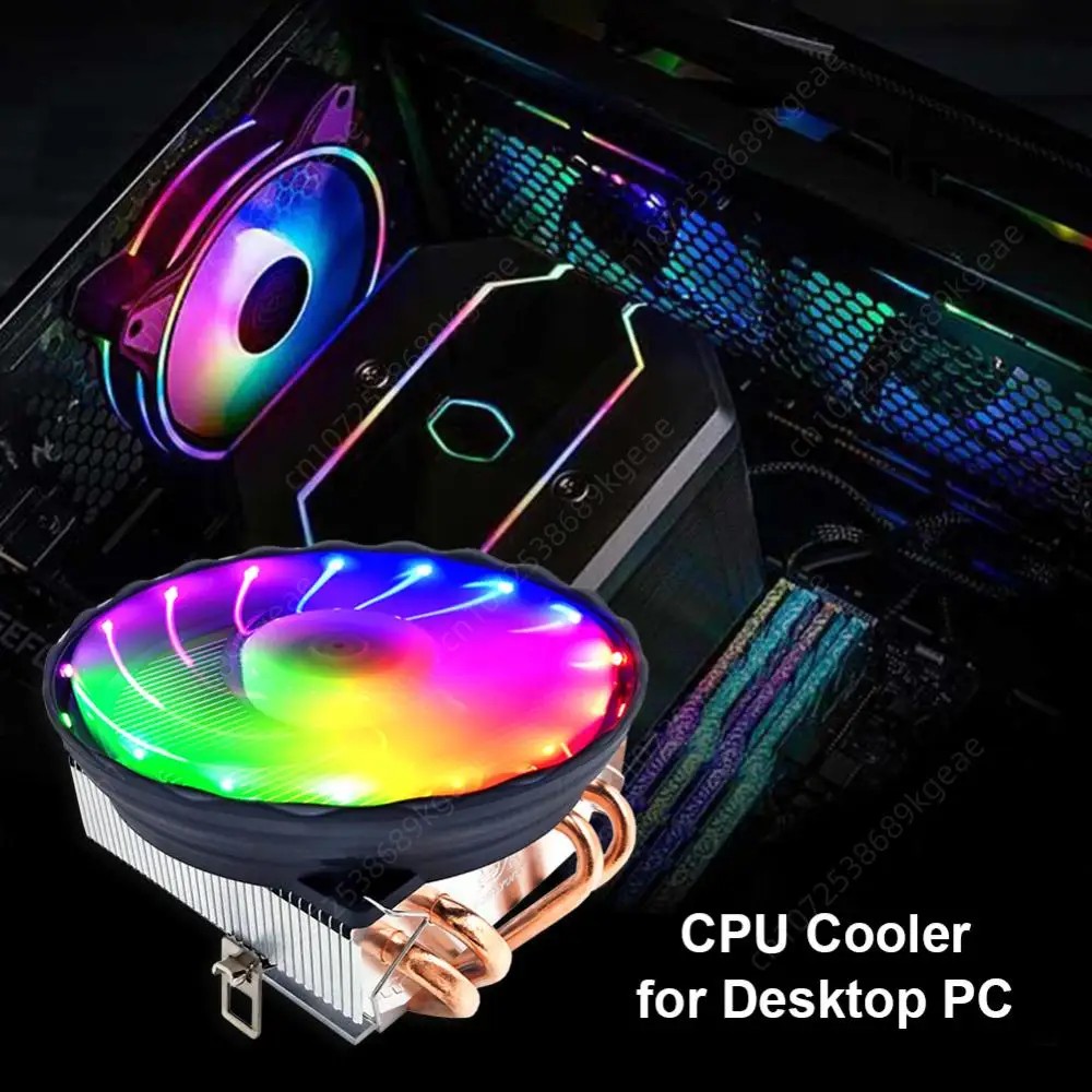 120MM PWM 4 Pin PC Radiator 4 Heat Pipes CPU Cooler RGB Quiet Cooling Fan for Intel LGA 1155 1150 1151 1700 2011 X79 X99 AMD AM3 Cooling Fan