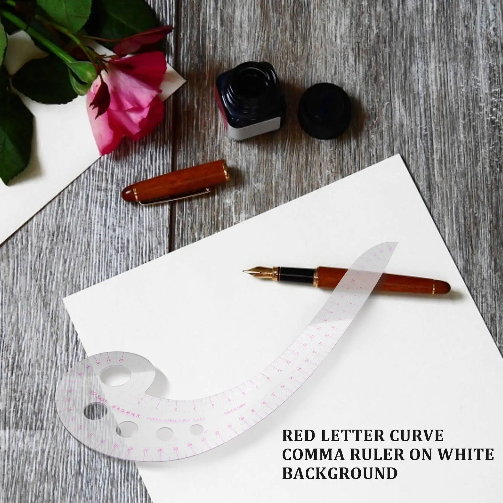 

SODIAL(R) 11.8" Long Comma Shaped Plastic Transparent French Curve Ruler Spline
