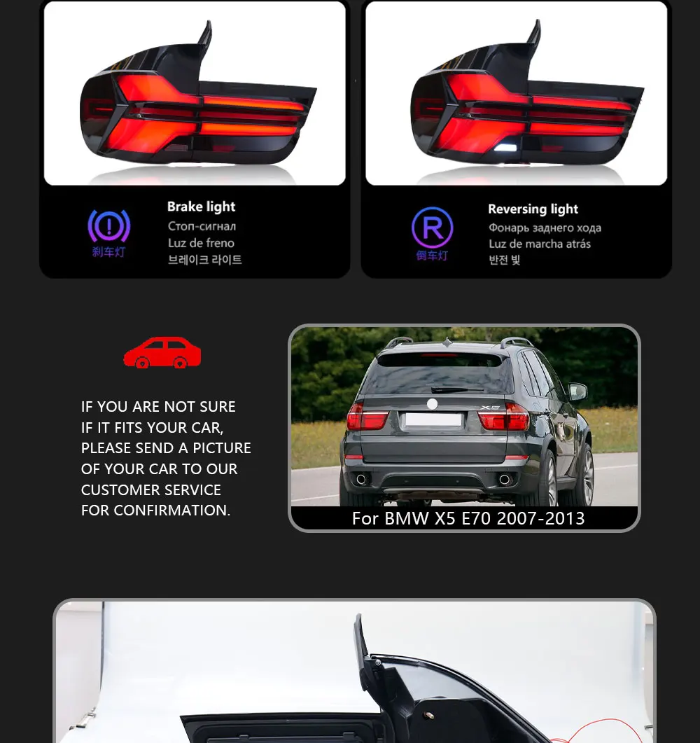 BMW X5 LED tail light upgrade view 3