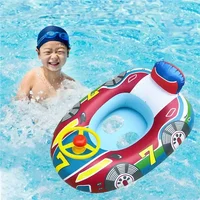 Inflatable Children Swimming Ring Toys Water Play Game Seat Bathtub Float Toddler Swim Circle Summer Fun Pool Summer Beach Party 2