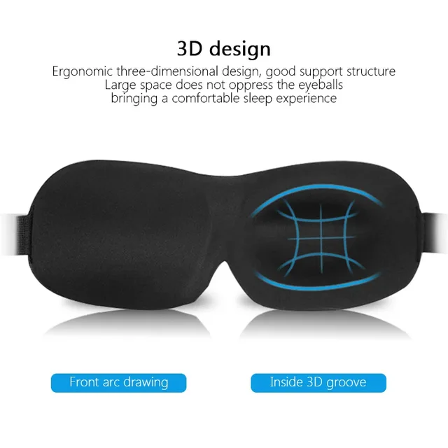 3D Sleeping Eyepatch Mask Block Out Light Eye Mask Soft Cover Rest Relax Sleep Aid Women Men Portable Blindfold Travel Eyepatch 5