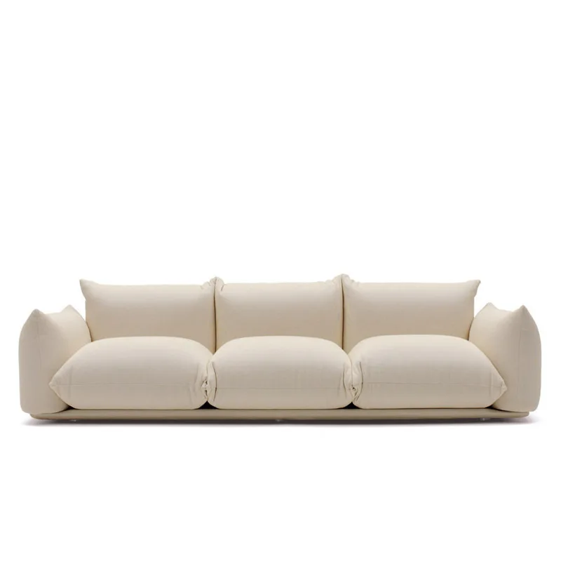 Living room double sofa combination modern simple three-seater set fabric