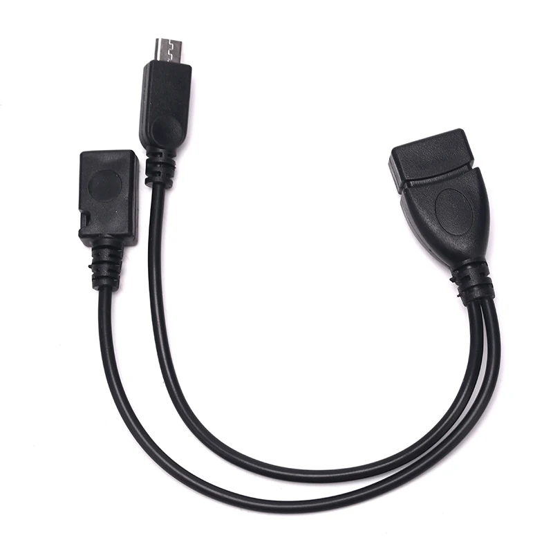 OTG Power Splitter Y Cable Micro USB Male to USB A Male Female Adapter Cord
