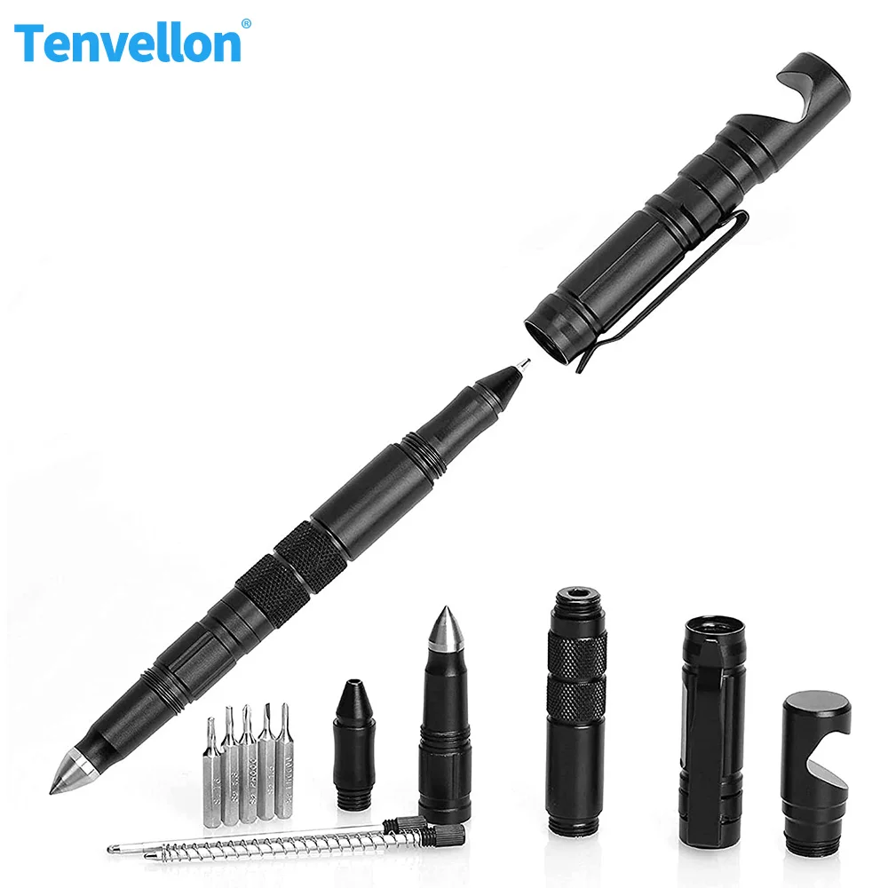 Tenvellon Self Defense Tactical Pen Emergency Writing Screwdriver