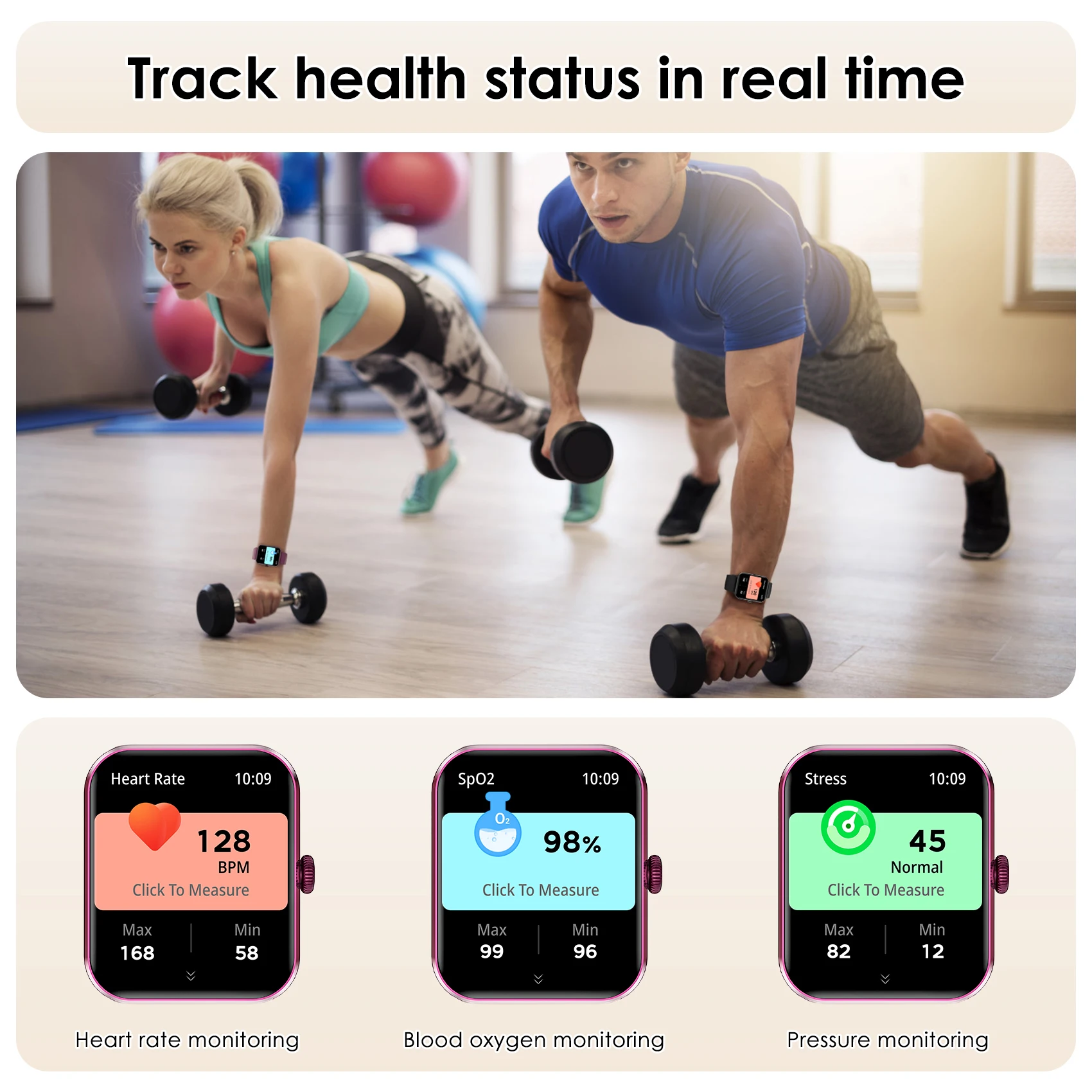 Baolubao New Smartwatch Answer/Dial Message Reminder 1.85'' HD Touch Sports Watch Health and Fitness Tracking