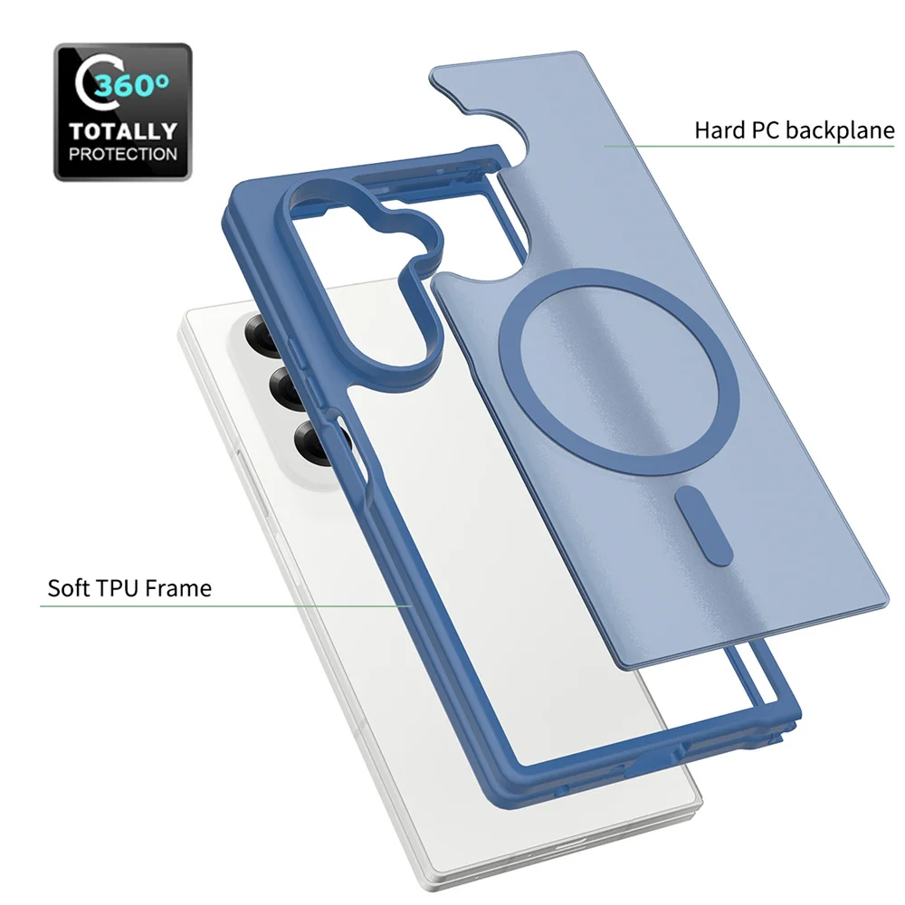 Nouveau étui pour Samsung Galaxy Z Fold 7 coque de téléphone Support de luxe dans la charge sans fil housse à rabat pour Samsung Z Fold 6 housse de téléphone – Image 5