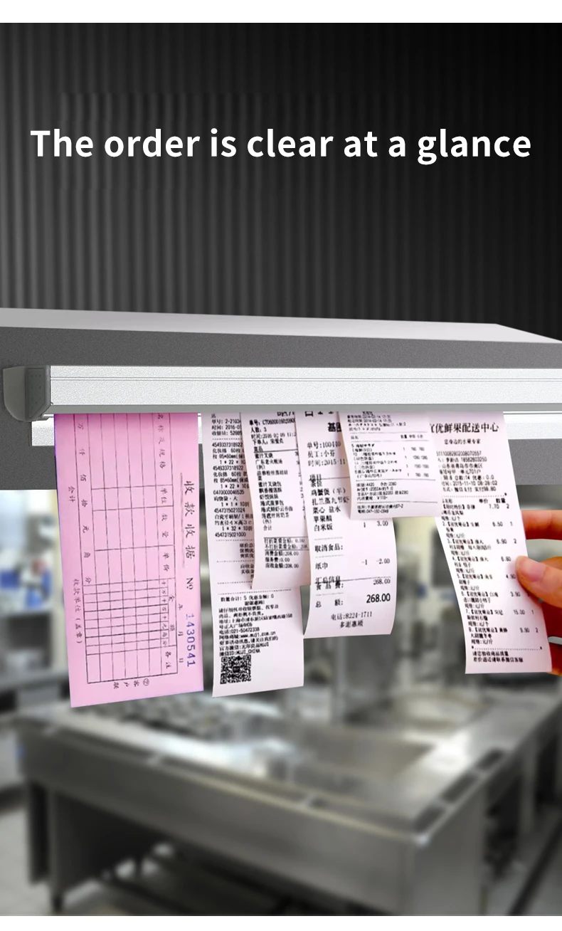15-50cm 합금 주방 주최자 티켓 종이 탭 클립 주문 청구서 영수증 교수형 랙 바 송장 문서 홀더 도구 보관