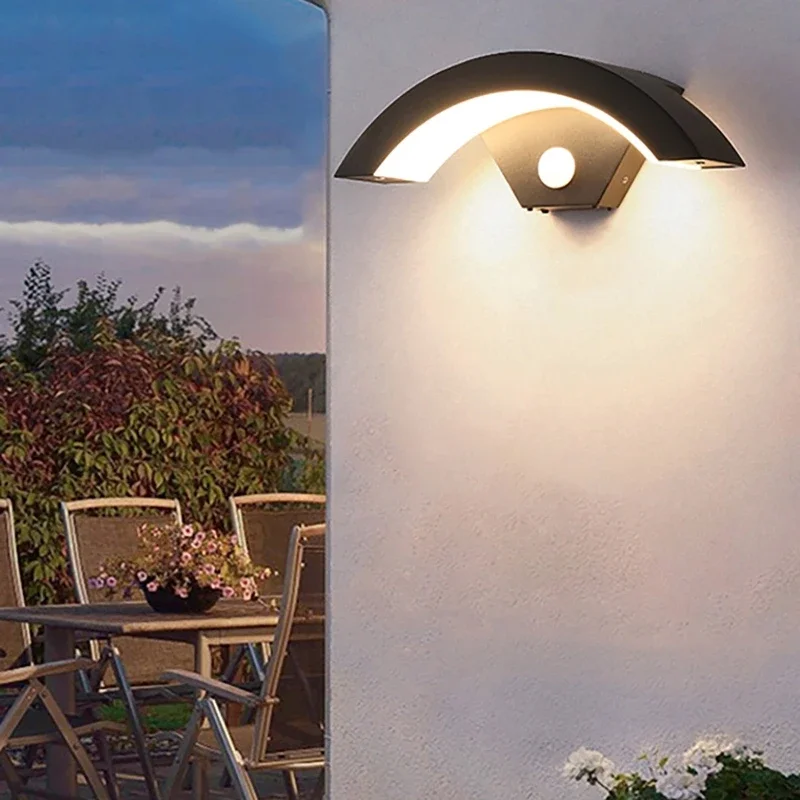 

Intelligent Induction Wall Lamp Garden Corridor Light Modern IP65 Waterproof Room Decor Retro Aluminum Porch Lighting Fixture