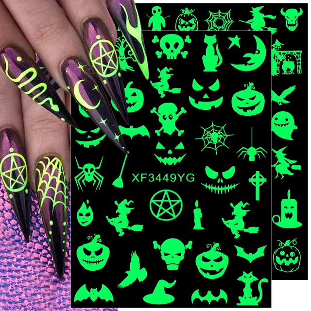 Designer Nail Sticker Luminous LV - Glow In The Dark