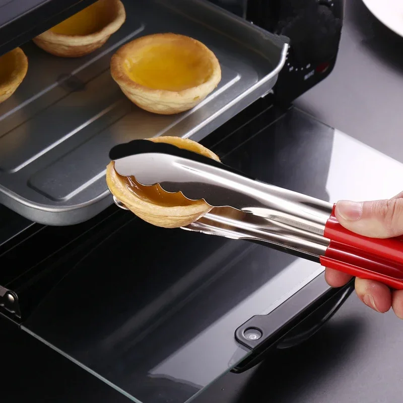 Stainless Steel Cooking Utensils Food Tongs Kitchens Accessories Pastry Folder Bbq Home Kitchen Anti-scalding Handle Clip Garden