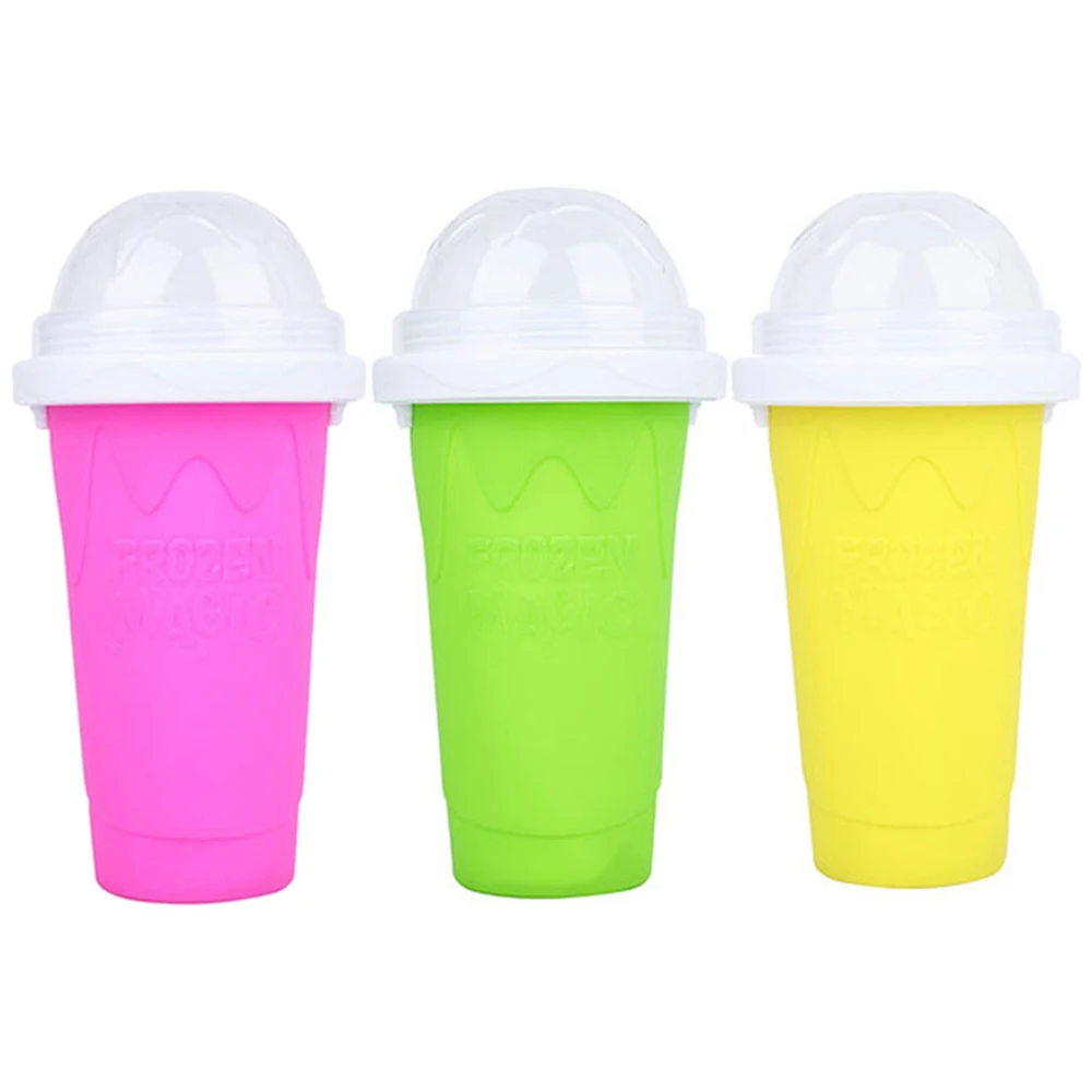 Description Picture 4 of itemMagic Ice Cream Slushy Maker Beker Summer Squeeze Homemade Juice Water Bottle Quick-Frozen Smoothie Sand Cups Pinch Fast Cooling