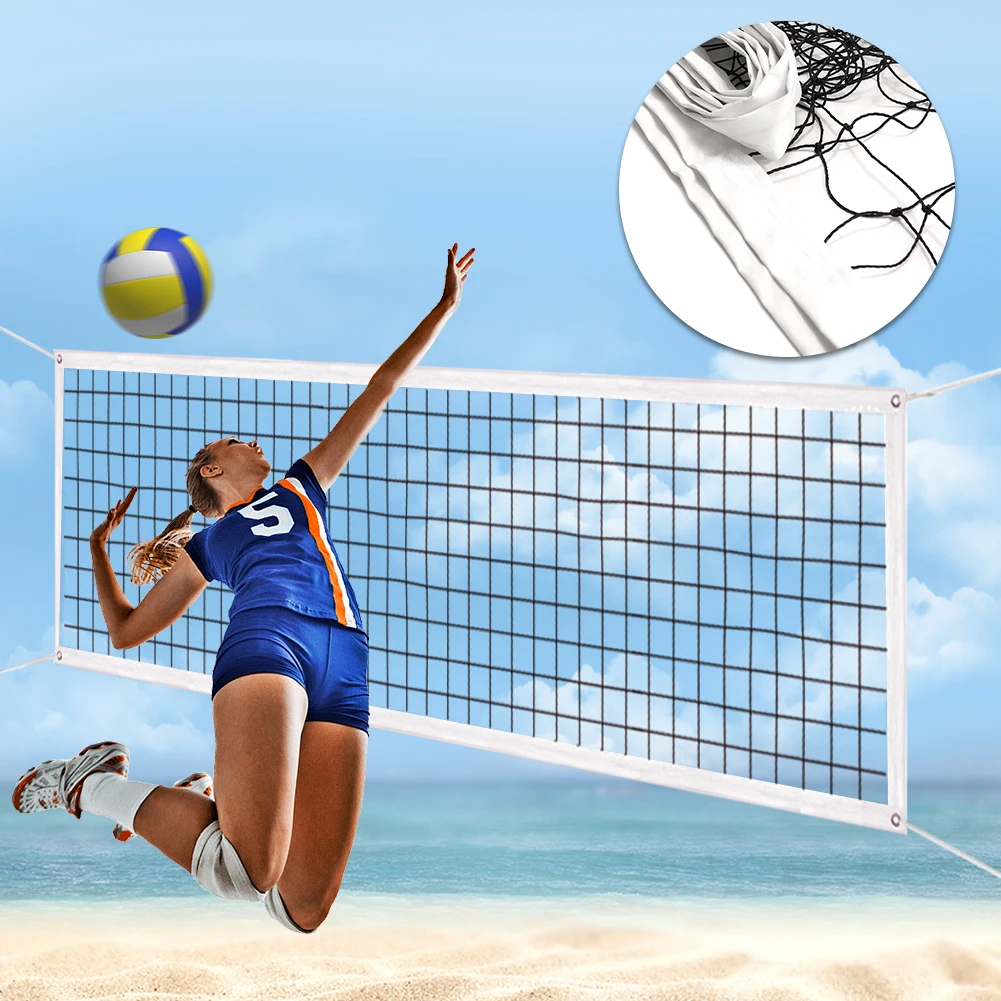Volleyball Net Tear-Resistant Frame Heavy Duty Volleyball Net Professional for Backyard Pool Schoolyard Beach