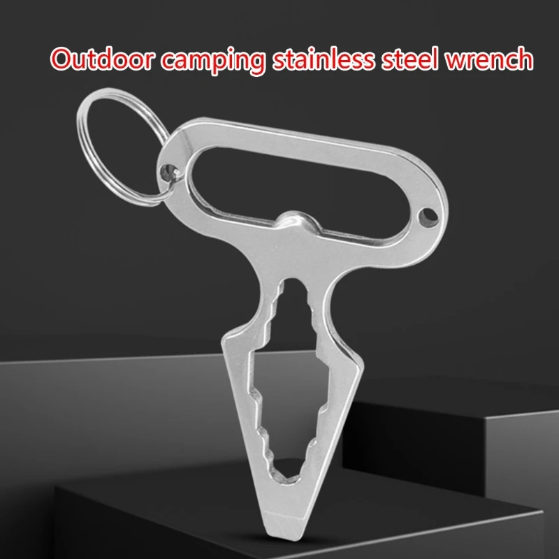 

1 шт. многофункциональный комбинированный гаечный ключ с шипами для самообороны, открывалка для бутылок из нержавеющей для