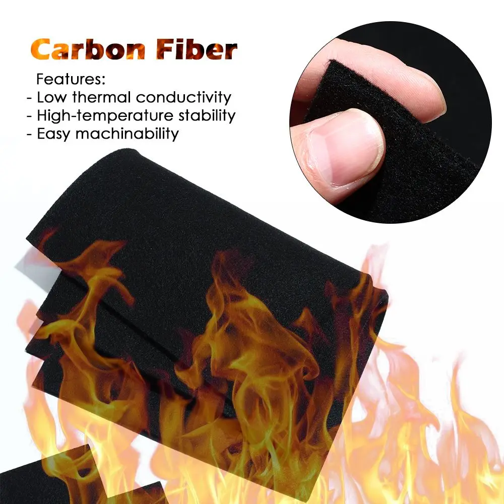 Welding Protective Blanket 300*200mm High Temp Sheet Torch Shield Pack Graphite Felt