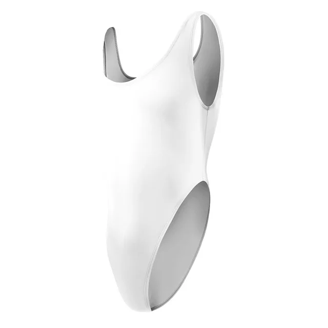 Men's Funny Bodysuit Underwear High Fork Ice Silk Bikini Pants Male