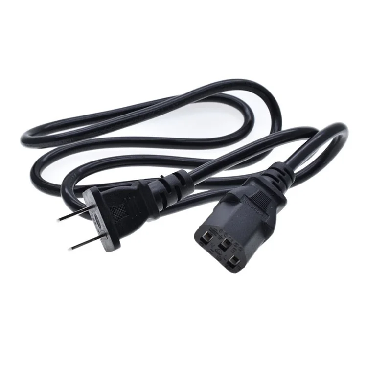 American and Japanese two-plug power cord two flat with holes in the tail Japanese national standard C13 tail power cord 1.5M
