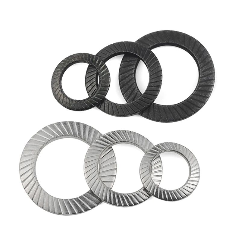 5/ 10/ 100pcs M3 M4 M5 M6 M8 M10 M12 M14-M30 304 Stainless Steel/ 65# Mn Steel Locking Washer Printing Oblique DIN9250