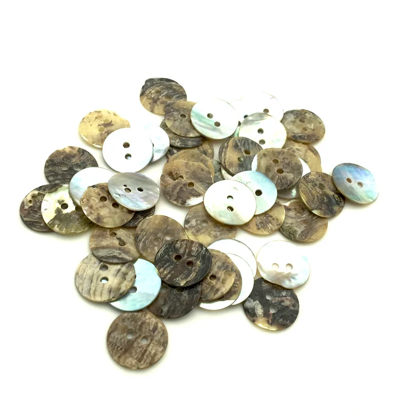 100PCS 11/15/18/20mm Natural Shell Sewing Buttons Color Japan Mother of Pearl MOP Round Shell 2 Hole Button Sewing Accessories 4