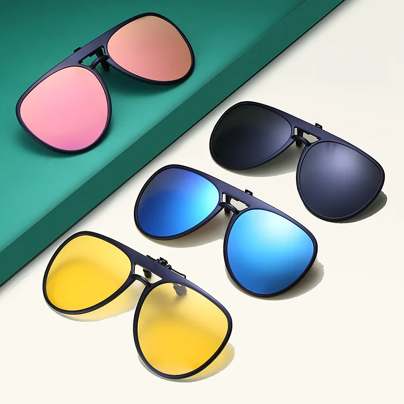Polarized Clip on Sunglasses For Women Men Anti Glare Night Vision Glasses Photochromic Car Driver Goggles UV400 Eyewear Clips