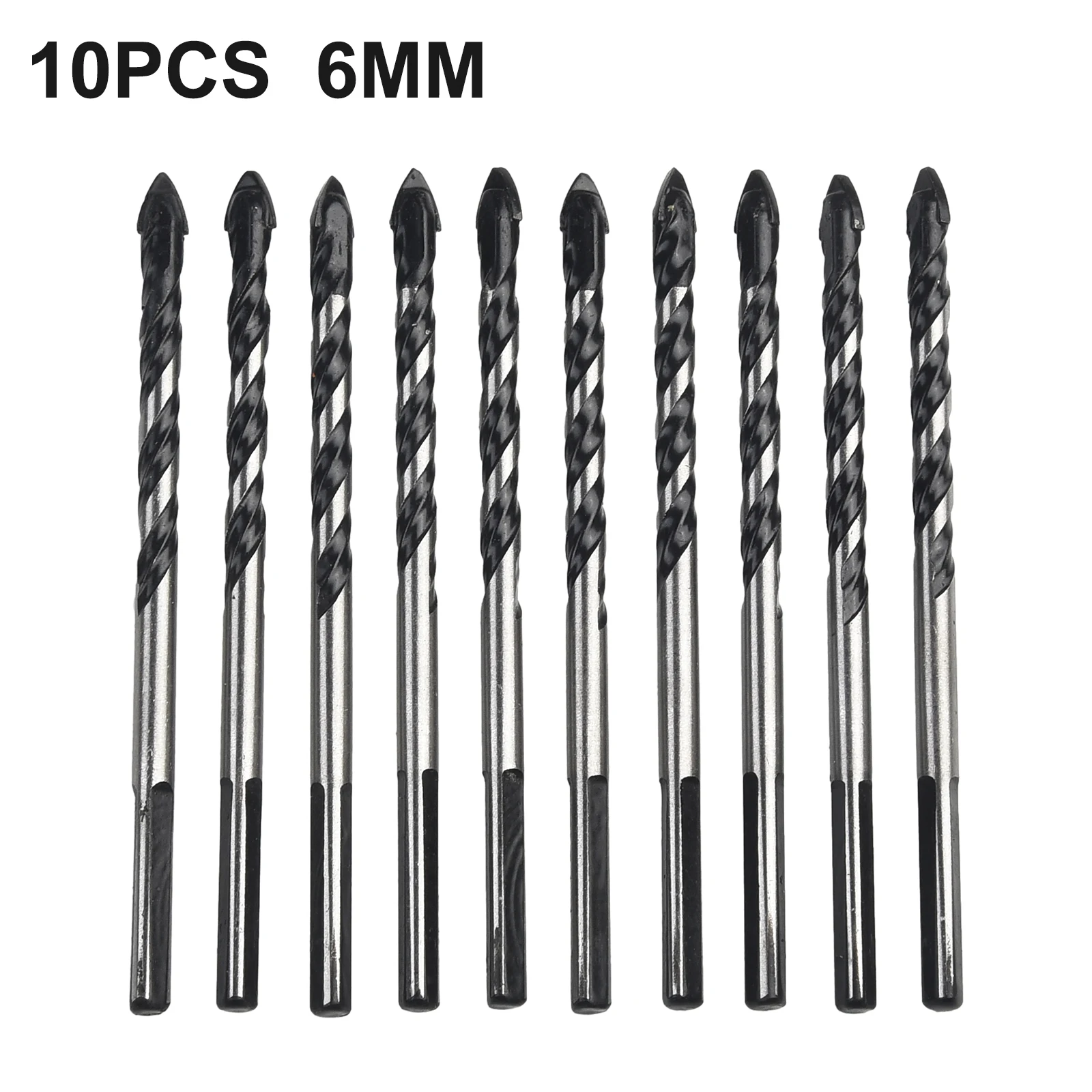 

10PCS 6mm Tungsten Carbide Drill Bit Set For Porcelain Tile Concrete Brick Glass High Hardness And Wear Resistance
