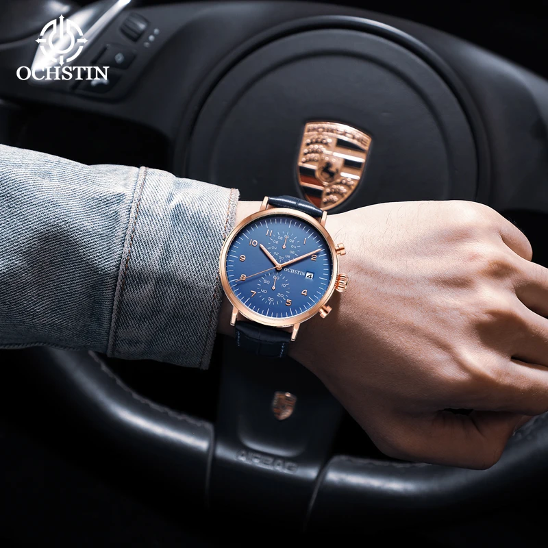 Ochstinprominente business high-end new fashion watches multi-functional quartz movement waterproof men's quartz watch