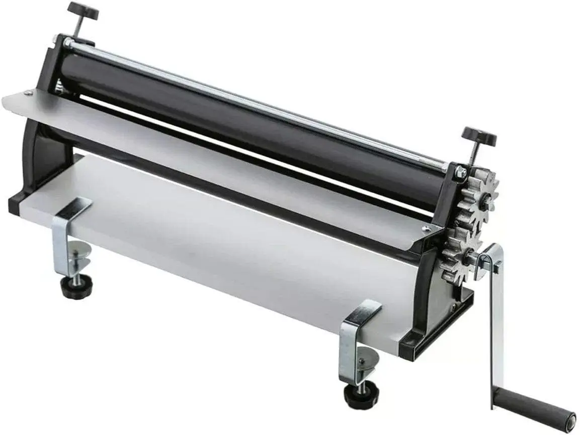 Roller Machine with Hand Crank-Pasta Maker, Dough Features Non-Stick Rollers with Thickness Co